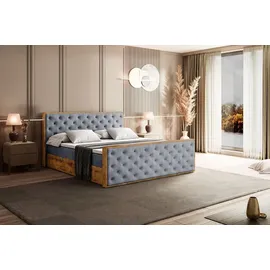 altdecor Boxbett 120 x 200 cm H4 Grau
