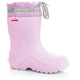 LEMIGO federleichte Eva Jungen Mädchen Gummistiefel mit Stulpe Camp (rosa, 32/33) - 32/33