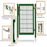 Fischer und Adamek Fa-Bausysteme Gartentor voll Rahmen Moosgrün 1000 x 1600 mm