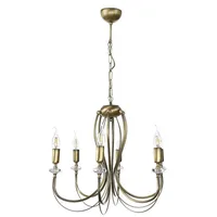 Licht-Erlebnisse LE111209 Pendelleuchte Messisi E14 aus Metall in Messing