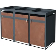 ML-Design Mülltonnenbox 200 x 80 x 124 cm braun