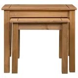 vidaXL Satztische 2 Stk. Massivholz Panama-Kiefer