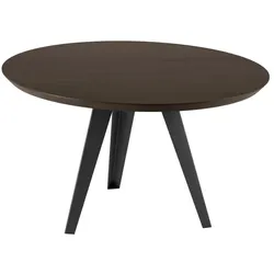 Henry – Fester Tisch (Durchmesser 130 cm) aus schwarzem Furnier
