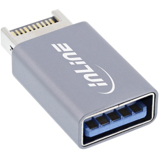 InLine InLine® USB 3.2 Adapter, intern USB-E Frontpanel Stecker zu USB-A Buchse