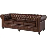 Massivmoebel24 Sofa Leder 3-Sitzer Braun