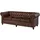 Massivmoebel24 Sofa Leder 3-Sitzer Braun