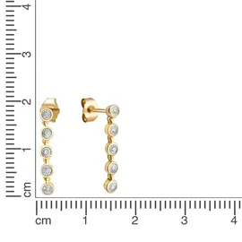 Diamonds by Ellen K. Ohrhänger Gold 585 mehrfarbig 0,05ct. 10x Brillant one-size