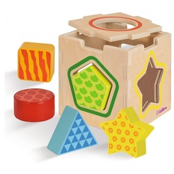 Eichhorn Steckspielzeug Steckbox, (7-tlg), Motorikspielzeug Holzspielzeug Babyspielzeug Formen Farben