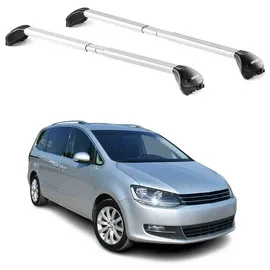 Aurilis Dachträger Gepäckträger für VW Sharan 7N 2010-2020 5 türige Alu Silber 2 tlg ABE