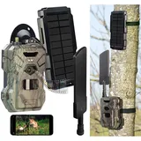 VisorTech 4G/LTE-Wildkamera mit 2K-Auflösung, 30 MP, PIR-Sensor, No-Glow-IR-LEDs