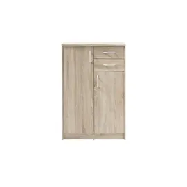 Die Möbelfundgrube Kommode 74 x 112 x 35 cm Eiche Sonoma / Braun