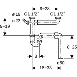Geberit 152553111 Abgangsbogen weiß