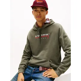 Tommy Hilfiger Tommy Jeans Herren Hoodie Regular Fit, Grün (Pewter Green), M
