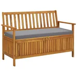 vidaXL Gartenbank mit Stauraum 120 cm Massivholz Akazie