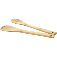 Mendler Salatbesteck HWC-C12, Besteck Küchenzubehör Servierbesteck Gabel Löffel 2-teilig,
