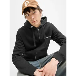 JACK & JONES JORNORREBRO EMB Sweat Zip Hood Kapuzensweatshirt Herren Schwarz L