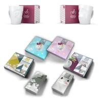 Fiftyeight Henkelbecher-Set 2-tlg. - jeweils 350 ml + Servietten