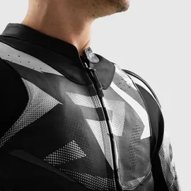 Rebelhorn Inferno Lederjacke Schwarz/Weiß 50