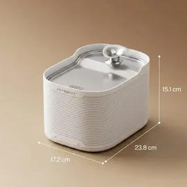 astropet Katzenbrunnen Kabellos - 2,5L Trinkbrunnen für Katze & Hunde mit App Steuerung, 5200mAh Akku, 180° Bewegungssensor, Leise Drahtlose Pumpe