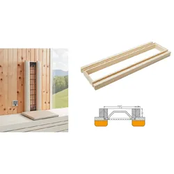 Infraworld Holzrahmen für VITALlight-IPX4 Infrarotstrahler,Wandmontage