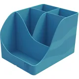 Exacompta - Art.-Nr. 69528D - Karton mit 4 Stifteköchern Pen Wave Neo Deco - 5 Fächer - 4 hohe Fächer für große Utensilien - 1 unteres Fach für kleine Utensilien