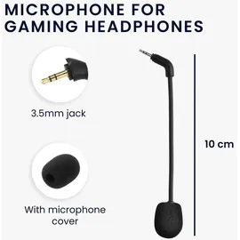 kwmobile Ersatz Kopfhörer Mikrofon kompatibel mit TurtleBeach Recon 500 Headset - Gaming Headphones Mikrofon mit 3,5 mm Klinkenstecker - Schwarz
