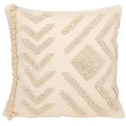 Kissenbezug Boho 45 x cm Mischgewebe Beige Natur