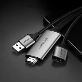 UGREEN USB auf HDMI Adapter Männlich 1,5 m Grau