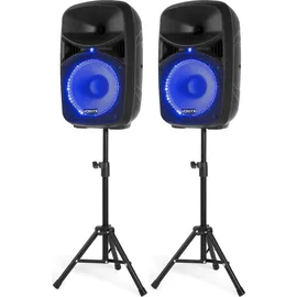 Vonyx VPS102A Plug & Play 600W Lautsprecher-Set mit Ständern