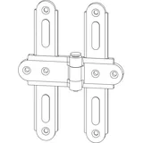Maco RUSTICO Ladenmittelkreuzband, Versatz 0-25mm, Abstand 13mm, schwarz