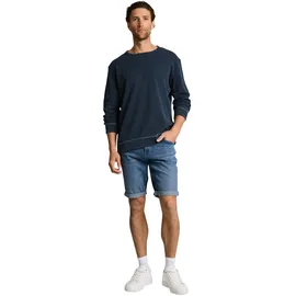 Tom Tailor Herren TTJOSH REGULAR SLIM Jeans Shorts, blau, Uni, Gr. 38
