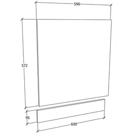 VCM Unterschrank Geschirrspülerfront 60 x 57 x 1,6 cm Weiß