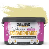 SEEBAUER diy Silikonharz-Fassadenfarbe Gelb 2,5L für Außen (No. 460 Lily Fields) Selbstreinigende Fassadenfarbe mit Lotuseffekt - Geeignet für Putz, Mauerwerk und Beton