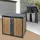 ML-Design Mülltonnenbox 2er 132 x 80 x 116,3 cm anthrazit-eichenoptik