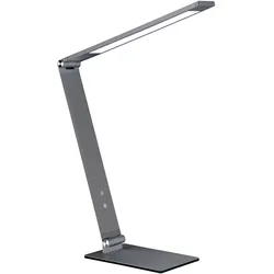 Fischer & Honsel LED-Tischleuchte Geri Alu, Eisen, Stahl Metall Grau