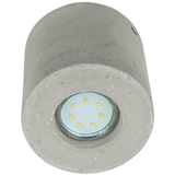 Licht-Erlebnisse Betonlampe Decke Zylinder Ø10cm GU10 Aufputz Spot BetonlampeFlur Wohnzimmer - Grau