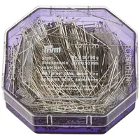 Prym 024120 Stecknadeln, 0,50 x 30mm, silberfarbig, 50g, Kunststoffdose, Stahl, 30 x 0,5mm