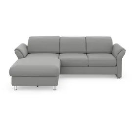 sit&more Ecksofa Apulia L-Form, wahlweise Bettfunktion, Bettkasten und Kopf- und Armteilverstellung grau 250 cm x 78 cm - 96 cm x 185 cm