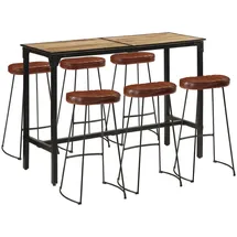 vidaXL 7-tlg. Bar-Set Raues Mangoholz und Metall