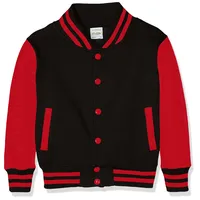 Just Hoods by AWDiS Varsity Jet Black/Fire Red 104