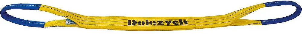 Hebeband aus Polyester DIN EN1492-3, zweilagig Gelb, 90x7mm, Länge 5m