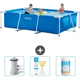 Intex – Schwimmbecken mit rechteckigem Rahmen – 300 x 200 x 75 cm – im Lieferumfang enthalten Accessoire CB73