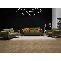 Beautysofa Polstergarnitur im modernen Stil auf hohen Metallbeinen VENEZIA, (Sessel + 2-Sitzer Sofa + 3-Sitzer Sofa im modernes Design), mit Metallbeine, Couchgarnituren aus Velours grün
