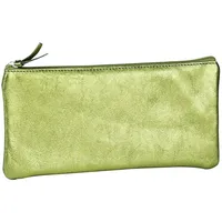 Clairefontaine 4x Schlampermäppchen aus Leder Cuirisé flach 22x11cm -