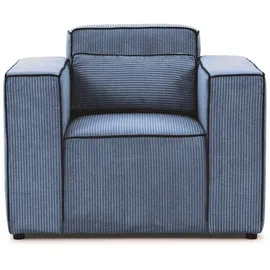Fun Möbel Sessel Waldo Stoff Poso 1-St. 75 x 85 x 85 cm Blau