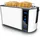 Arendo 4-Scheiben-Langschlitz-Toaster Weiß