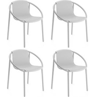 Umbra Bistrostuhl Ringo Chair, Kunststoff, stapelbar, grau, 4 Stück