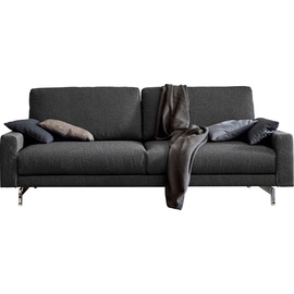 HÜLSTA sofa 3-Sitzer »hs.450«, Armlehne niedrig, Fuß chromfarben glänzend, Breite 204 cm, grau