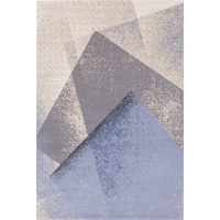 AGNELLA Diverse Folds Teppich - Teppichboden 100% Neuseeländische Wolle - Gewebt mit Wilton-Technologie - Teppich Wohnzimmer Modern Vintage Retro - 160 x 240 x 1,20 cm - Hellblau