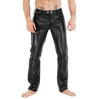 BOCKLE Lederhose Bockle® STRETCH Pants KEVLAR® Herren Lederhoe Lederjeans Biker 42